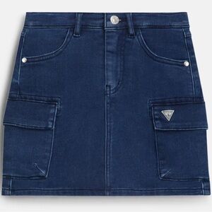 NWT GUESS Dark Blue Denim Cargo Mini Skirt, Girl’s Size 12
